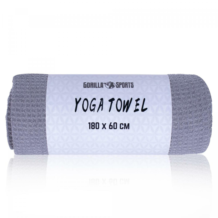 Toalla de yoga en gris